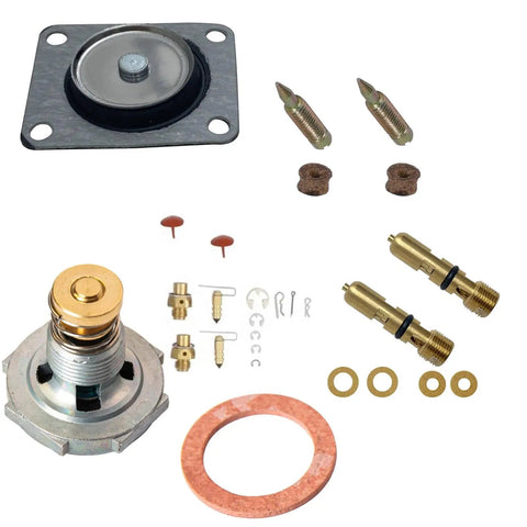 Carburetor Rebuild Kit 37-119 For 390-750 CFM Carbs Fits 1841849 1850 3310 6619 6909 8007 9834 80457 80463 80508 80529 Also Compatible With Quick Fuel 37-119 4150 4160 Style components displayed