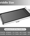 Dang Solid Heavy Duty Cast Iron Griddle Replacement Center Plate For Gas Range Stove Top Grid Flat Top Pan With Even Heat Distribution, 19.29x9.05 inch.