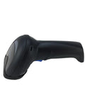 Side view of QD2590 Handheld Corded Barcode Scanner Kit for 1D, 2D, and Postal Codes, IP52 Black, showcasing ergonomic grip.