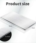 Size diagram of 20 Piece Aluminum Welding Plates 2 By 4 Inch One Eighth Inch Thick For TIG MIG Arc Welding Practice.