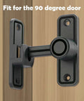 Heavy Duty Barn Door Lock Latch With 90 And 180 Degree Operation Zinc Alloy Construction Sliding Door Lock Hardware