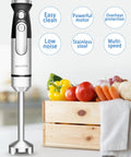Powerful Handheld Immersion Blender 700W With Infinite Variable Speeds All In One Stainless Steel Stick Mixer on countertop
