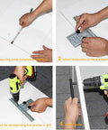 Installation guide for Eight Position Cabinet Pull Drill Template For Doors And Drawers Metal Mounting Template with Direct Drilling