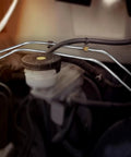 Heavy Duty 3/16 Inch Stainless Steel Brake Line Kit, 25 Foot Tubing Roll With 16 Fittings installed in vehicle engine bay
