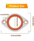 Heavy Duty Aluminum 1/8 Inch Water Neck Housing Gasket With Silicone Seal Replacement For Chevy Small Block And Big Block V8 Engines Including 265 283 305 327 350 383 396 400 427 454 472 500 Hot Rod Ready size chart, 10.4cm wide