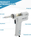 Portable 110V 50Hz 100W Desoldering Gun With Vacuum Pump For Electronics featuring suction nozzle and stable temperature control