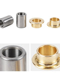 Beefed Up Brass Rear Swingarm And Frame Hole Bushings Kit For Motorcycles Self Lubricating And Low Friction Replacement For Oil Free Or Low Oil Rides Long Lasting Performance And Easy Install For A Smoother Ride, brass and silver bushings