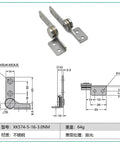 High Quality Stainless Steel Constant Torque Position Control Hinges With Friction Stay Design For Doors And Cabinets Offer Smooth Operation And Secure Latching Every Time Awesome For Diy Projects Or Pro Installs 1 Piece Variant Xk574 5 16 3 0Nm Delivers
