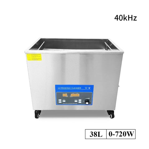 Heavy Duty 38L Ultrasonic Cleaner 720W For DPF Engine Block Pistons Degreasing Rust Removal Hardware Metal Parts Ultrasound Bath Cleaning Machine
