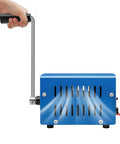 Portable Hand Crank Generator For Emergencies, 20W Manual Power Source with ergonomic handle and metal housing in use