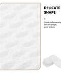 Close-up of white self adhesive sneaker repair patch mesh, breathable material for quick sneaker repairs.
