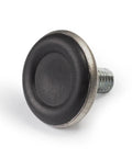 Heavy Duty M8 Threaded Furniture Levelers Set Of 4 Adjustable Glides For Chairs Desks And Cabinets Built To Last Wobble Free Stable Load Bearing 27mm Height, showing a close-up of the black rubber anti-slip bottom