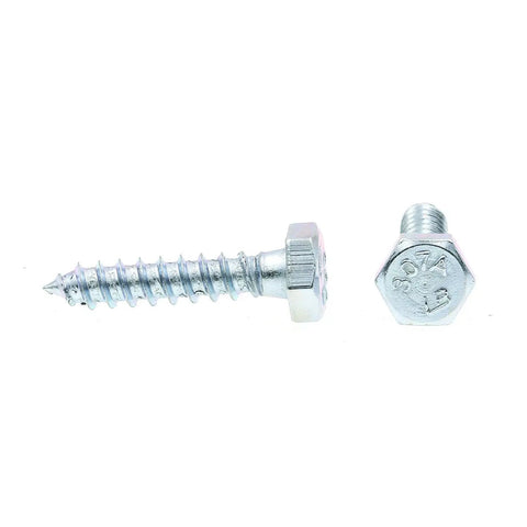 Heavy Duty Hex Lag Screws For Wood Decks One Quarter Inch By One And One Quarter Inch A307 Grade Zinc Plated Steel Deep Thread Hex Bolt Head