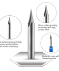 1/4 Inch Shank 22 Degree Engraving Router Bit for CNC Wood Carving with V Groove Profile and 5/8 Inch Cutting Length