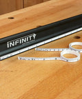 46 Inch Aluminum Precision Straight Edge For CNC And Shop Use, Ultra Accurate And Lightweight At 1.75 Lb on wooden workbench