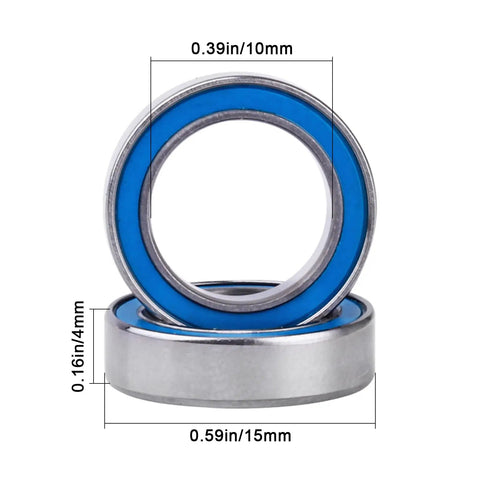 6700-2RS Double Sealed Deep Groove Ball Bearings Chrome Steel 10x15x4mm high precision with dimensions for RC cars and drones