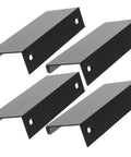 4 Piece Slick Invisible Edge Pull Handles For Cabinets And Drawers Finger Grip Right Angle Concealed Pulls 80mm Black