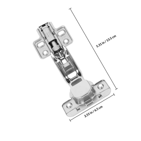 165 Degree Overlay Cabinet Hinges With Soft Close Damper 2 Pack Metal Self Closing Quiet Door Hinges for kitchen use