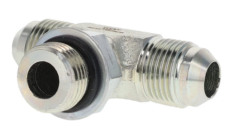 TITAN FITTINGS branch tee, 3/8 JIC x 3/8 JIC x 1/4 ORB male, chrome finish