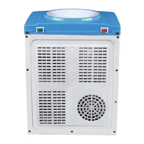 Back view of Hot And Cold Water Dispenser With Desktop 4.9 Gallon Tank Electric Cooler And Heater Stainless Steel Liner For Home Office And Studio Delivers 194F Hot Water And 46F Cold Water Fast