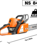 Lightweight Gas Chainsaw With 16 Inch Bar And Chain And 45.4cc Powerhead Delivers Real Cut Power 3 HP Output 2.24 kW 13.3 Lb Ready