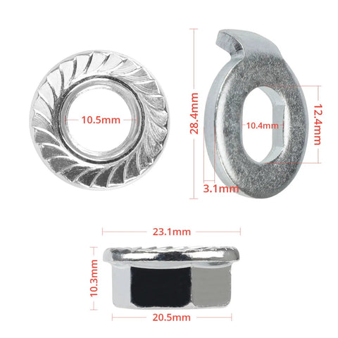 M14 Steel Washer And Motor Screw Set For Hub Motors Anti Rotation Torque Parts For Electric Bikes Ebikes Scooters Must Have DIY Hub Motor Repair Kit Accessory