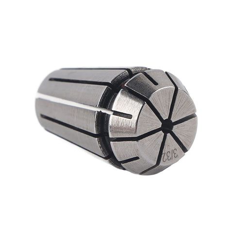 Close-up of ER16 Collet Chuck Set 12Pcs Router Collet Kit For CNC Engraving And Milling Machines Built To Last with visible slots.