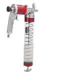 Heavy Duty Pneumatic Grease Gun With 10000 12000 PSI High Pressure Grip Style Lubrication Tool, clear chamber view