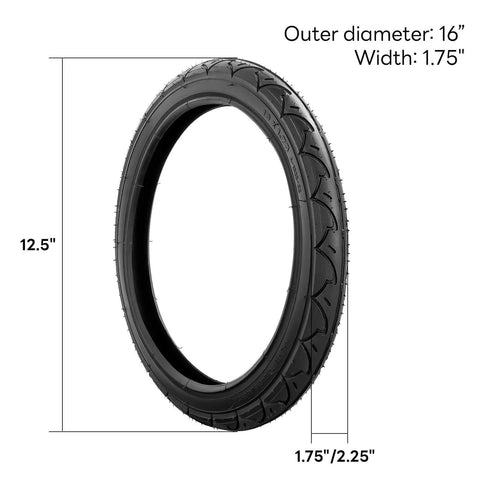 Rear 16x1.75 Tire And Inner Tube Set For Jogging Stroller Wheels Fits 16x1.75 47 305 Compatible With Revolution Pro Flex SE Ironman