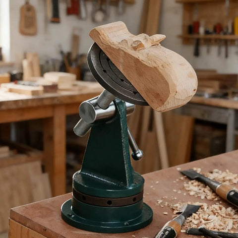 Rock Solid Carving Vise With 5 Inch Faceplate For Woodworking Projects Mount To Your Workbench For A Secure Hold