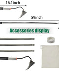 Heavy Duty Garden Hoe For Weeding And Loosening Soil With A 6 Inch Welded Steel Head And 54 Inch Stainless Handle accessories