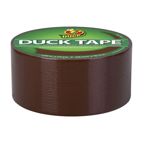 Heavy Duty Brown Colored Duct Tape Single Roll 60 Foot on display for temporary floor marking and repair projects.
