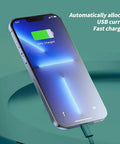 No Fuss Next Gen Smart Power Strip Featuring Lightning Fast Usb C Ports And Ble App Sync Plus Hassle Free Voice Command For Dependable Home Setup Surge Guard with phone showing charge status.