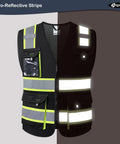 Stay Cool And Look Sharp Working Outdoors With This No Sweat High Reflective Mesh Vest Designed For Heavy Duty Days Featuring Super Light Breathable Fabric That Delivers Maximum Visibility All Day, showcasing mesh material and pockets.