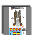 Decal sheet for Caudron C 444 Goéland One Seventy Two Scale Pro Grade Upgrade Kit with Belgian markings for RS Models.