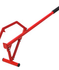 51 Inch Timberjack Adjustable Log Lifter And Heavy Duty Steel Log Roller Cant Hook Tool with 11 Inch Non Slip Grip Handle, Red
