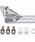 84mm Refrigerator Door Hinge Zinc Chrome With 8mm Pin for French Doors, showing components and screws