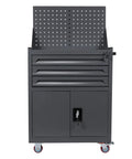 Roll Around Tool Box Organizer On Wheels With Locking System Auto Repair Tool Cart With Drawers And Liners Heavy Duty Steel Chest