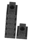 Heavy Duty 6 Piece T Slot Clamping Nuts Set Rock Solid High Strength T Nuts For T Slot Rails, matte black alloy construction.