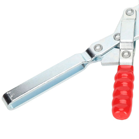 Toggle Clamp Arrow Storage Case Fixture Clip For Woodworking And Welding, heavy duty with red handle, iron, 14.5x15 cm