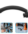 Heavy Duty Plastic Tire Balancer Pull Handle For Wheel Distance Gauge, curved black tool for easy measurement.