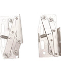 45 Degree Down Flip Scissor Spring Cabinet Door Hinge for Kitchen Cabinets and Vanities, plated steel design, set of two