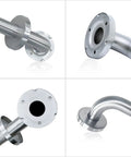 Two Pack Bathroom Grab Bars 16 Inch Brushed Nickel 304 Stainless Steel Safety Assist Handicap Grab Bar For Showers And Tubs Heavy Duty 500 Lb Support Easy Install Ideal Gift For Seniors And Disabled closeup ends