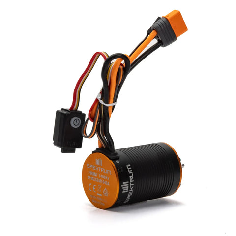 2 In 1 Brushless Crawler Motor ESC Combo 1400Kv Ready To Install Waterproof Drag Brake System With 40A 160A ESC Compact For Tight Scale Rigs SPMXSEM1040A, showing motor and wiring with connectors.
