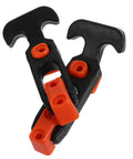 Beefy Heavy Duty Hood Latch Kit Eight Pieces For Jeep TJ T Handle Car Hood Catches Replacement Latches in black and orange