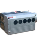 High Performance Industrial Vacuum Pump V VC500 Sealed In Box showing side view with motor and multiple airflow outlets for heavy duty use.