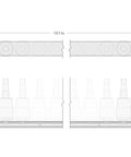 Diagram of 1/2 Inch Drive Hex Bit Socket Set With Rail, 9-Piece (1/4-3/4 Inch) showing dimensions and layout.