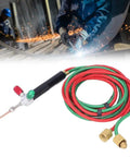 Pro High Heat Gas Torch For Metal Melting And Jewelry Crafting with red and green hoses, designed for precise flame control.