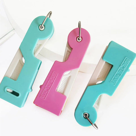 Automatic Needle Threader Set For Sewing And Embroidery Tools Three Pack With Assorted Colors, pink and blue, thickened version