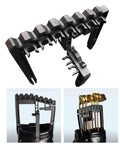 9 Slot Golf Club Organizer For Bag And Stand Putter Holder Iron And Driver Separator Divider System, durable black plastic